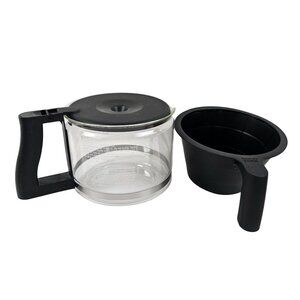 Bunn Coffee Pot Maker Replacement Carafe 10 Cup Black Handle And Filter Basket